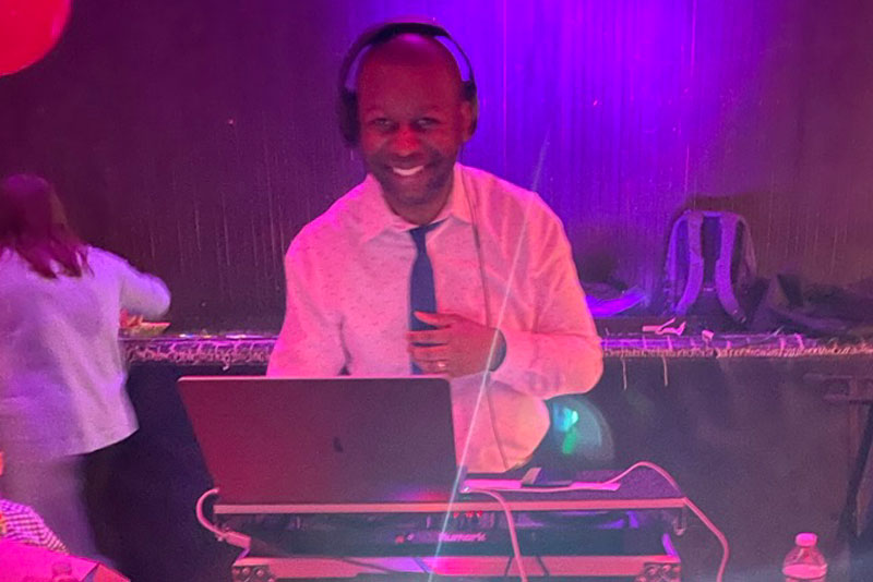 DJ Cassanova hosting a school party